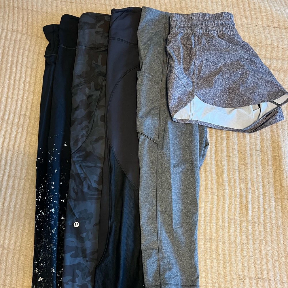 Lululemon leggings and pair of shorts